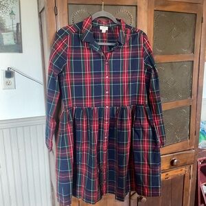 J. Crew Plaid Shirt Dress 8